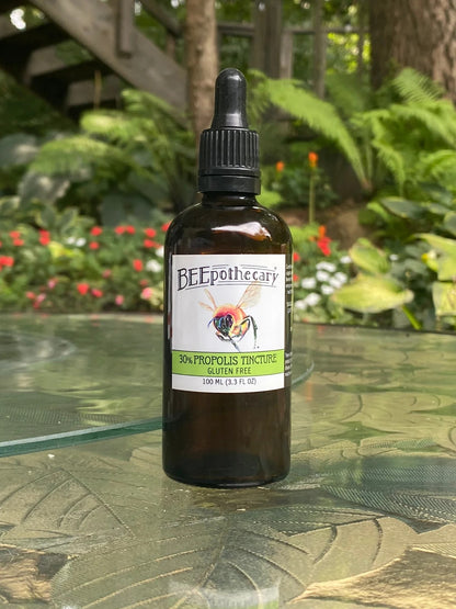 BEEpothecary 30% Propolis Tincture Gluten Free in 100 ml bottle with dropper