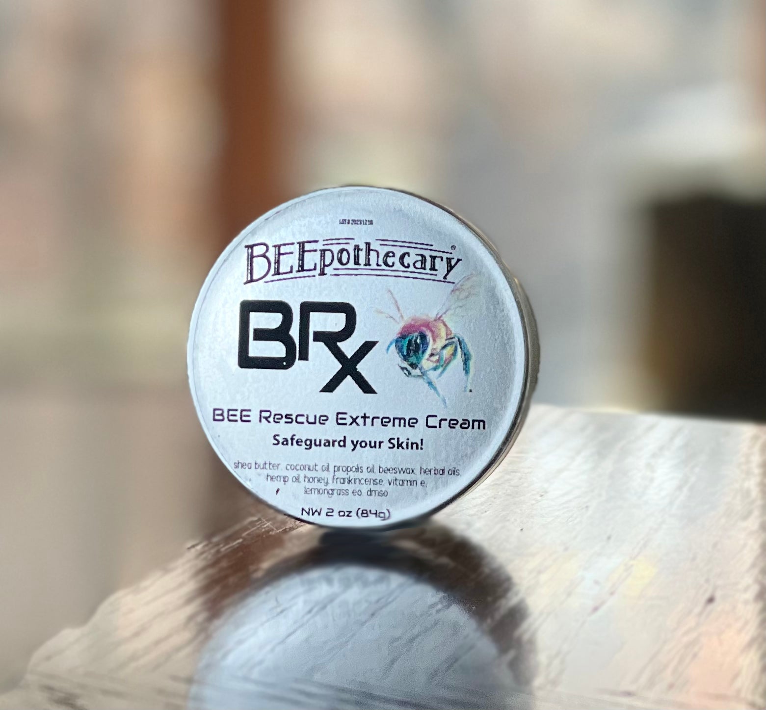 BEEpothecary BEE Rescue Extreme Cream in silver 2 oz container