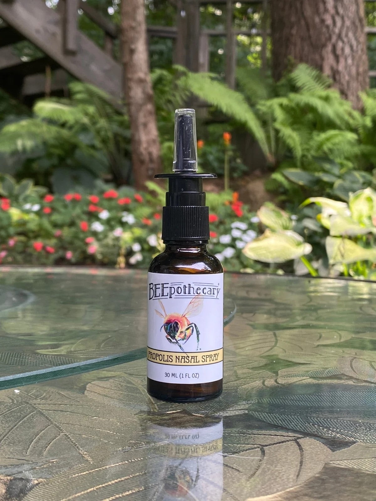BEEpothecary propolis nasal spray 30 ml brown bottle with white label
